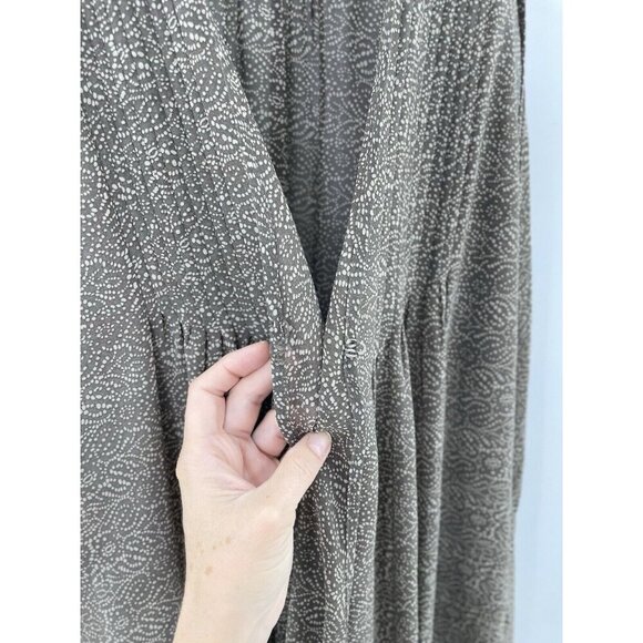 cAbi Women’s Brown Geometric Print Chiffon Tunic Vest Sweater Size L, Flaw‎ - Picture 7 of 10